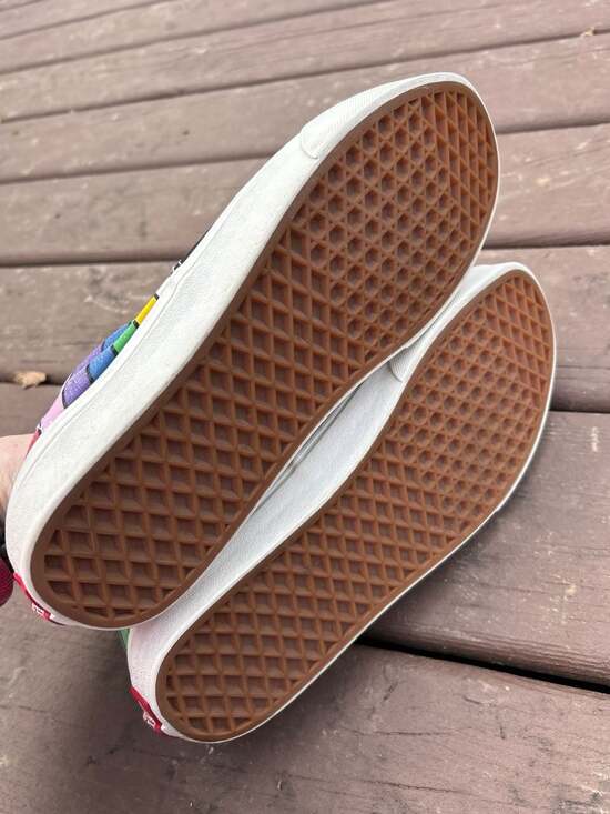 Vans Authentic Refract Rainbow Stripe Low Top Skate Shoes - Picture 7 of 8